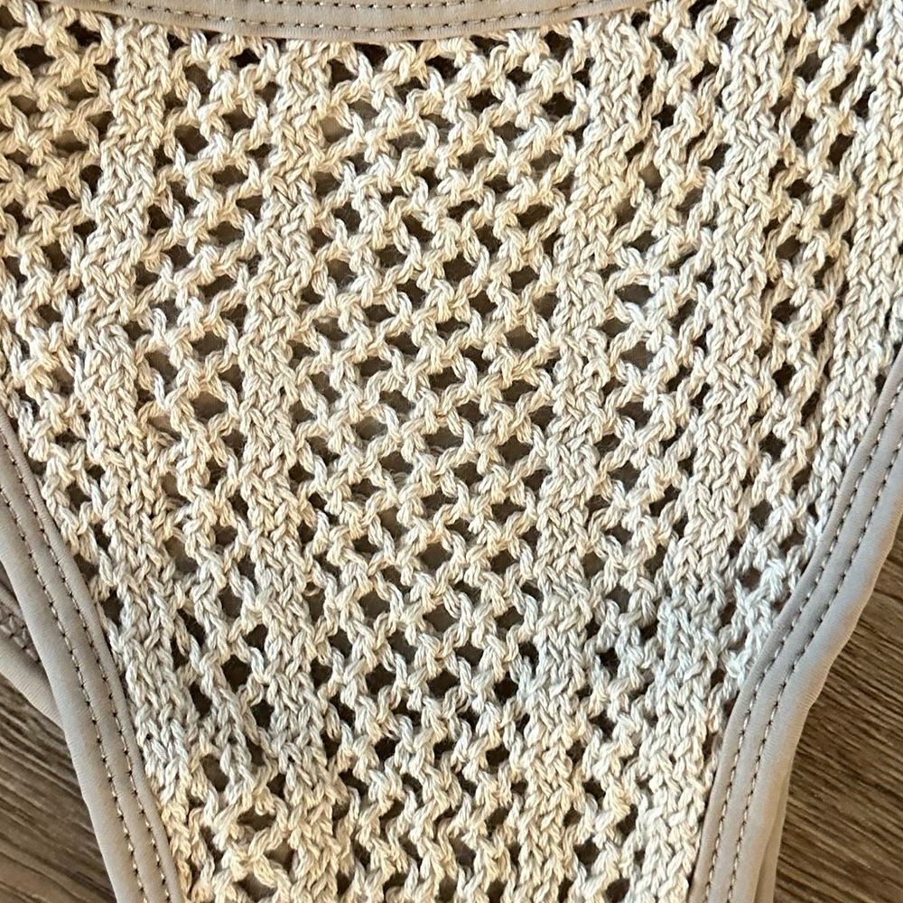 Free People Cream Crochet Tie-Side Bikini Bottoms - Picture 3 of 7